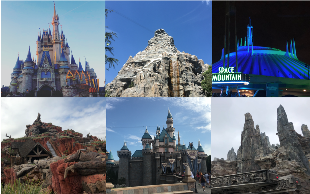 Disneyland v Magic Kingdom mash up 